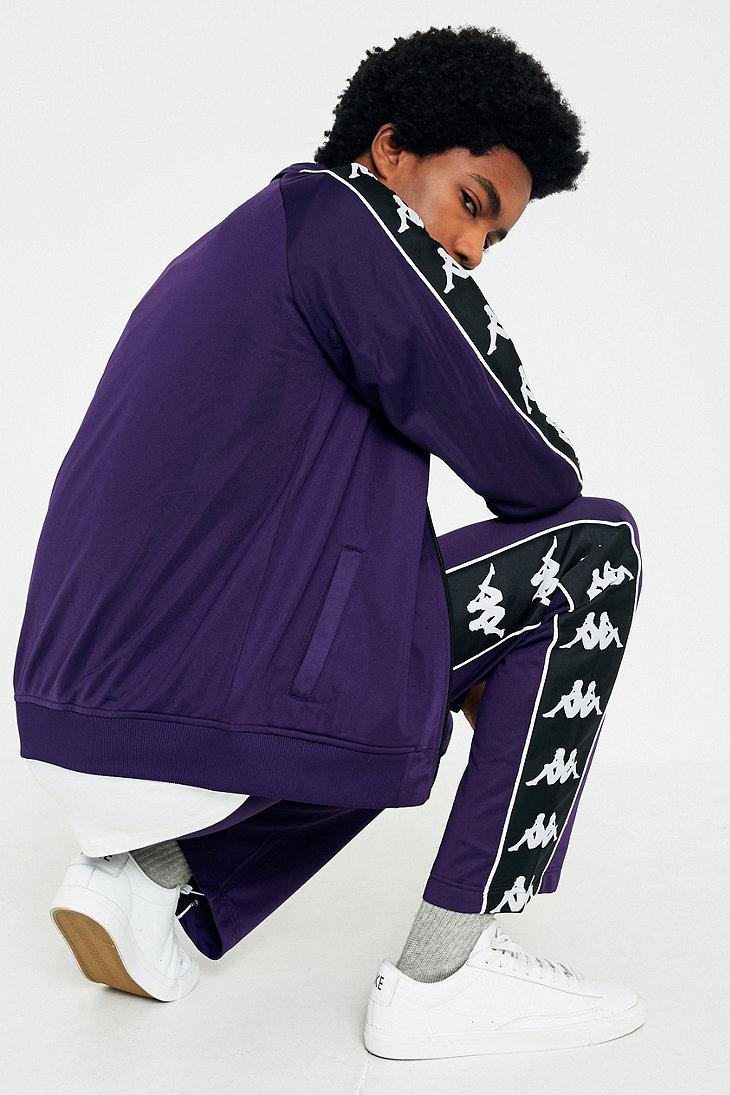 purple kappa tracksuit mens