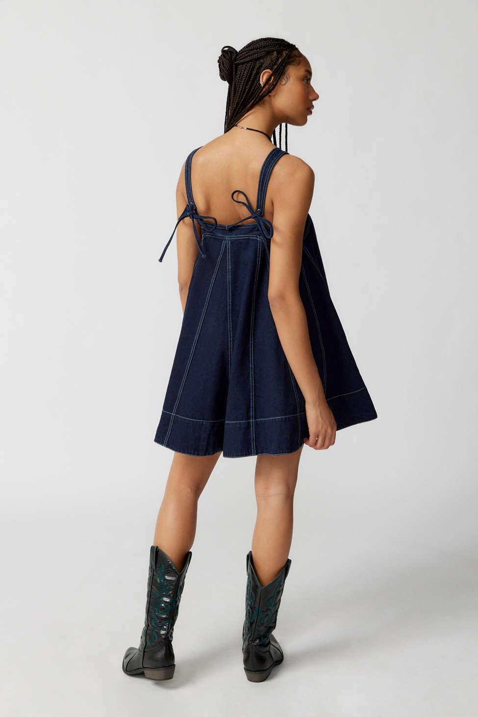 BDG Joelle Denim Shapeless Mini Dress In Indigo at Urban Outfitters in Blue Lyst