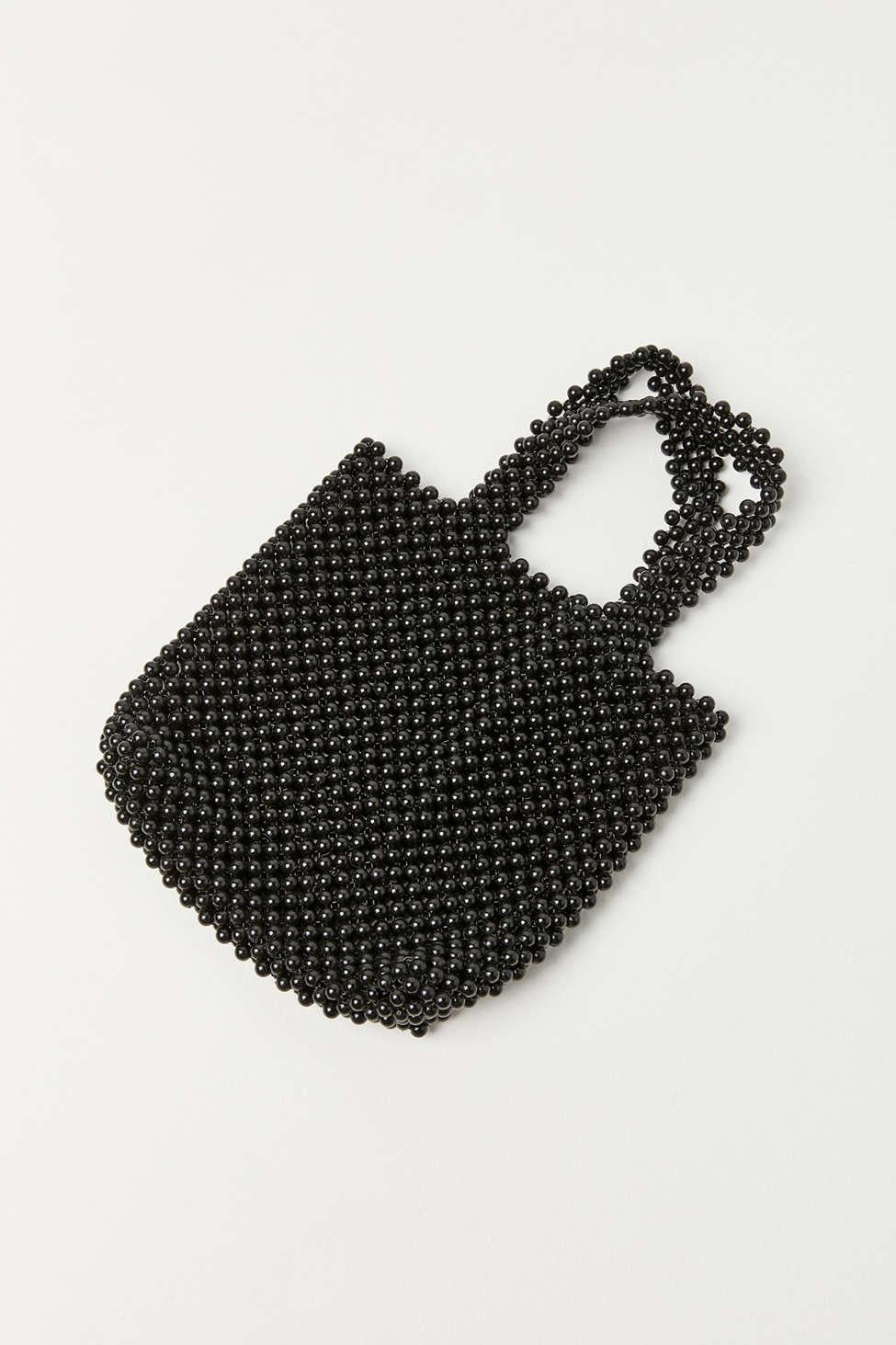 beaded mini tote bag