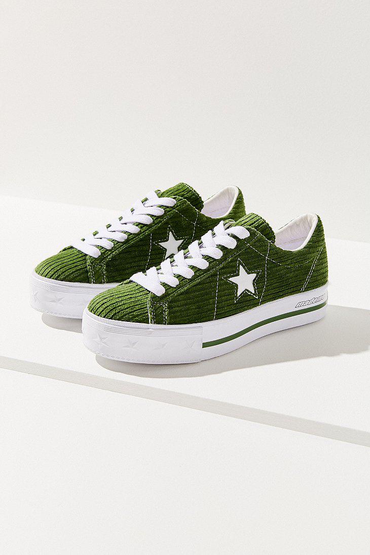 Converse Converse One Star X Mademe Corduroy Platform Sneaker in Green |  Lyst Canada
