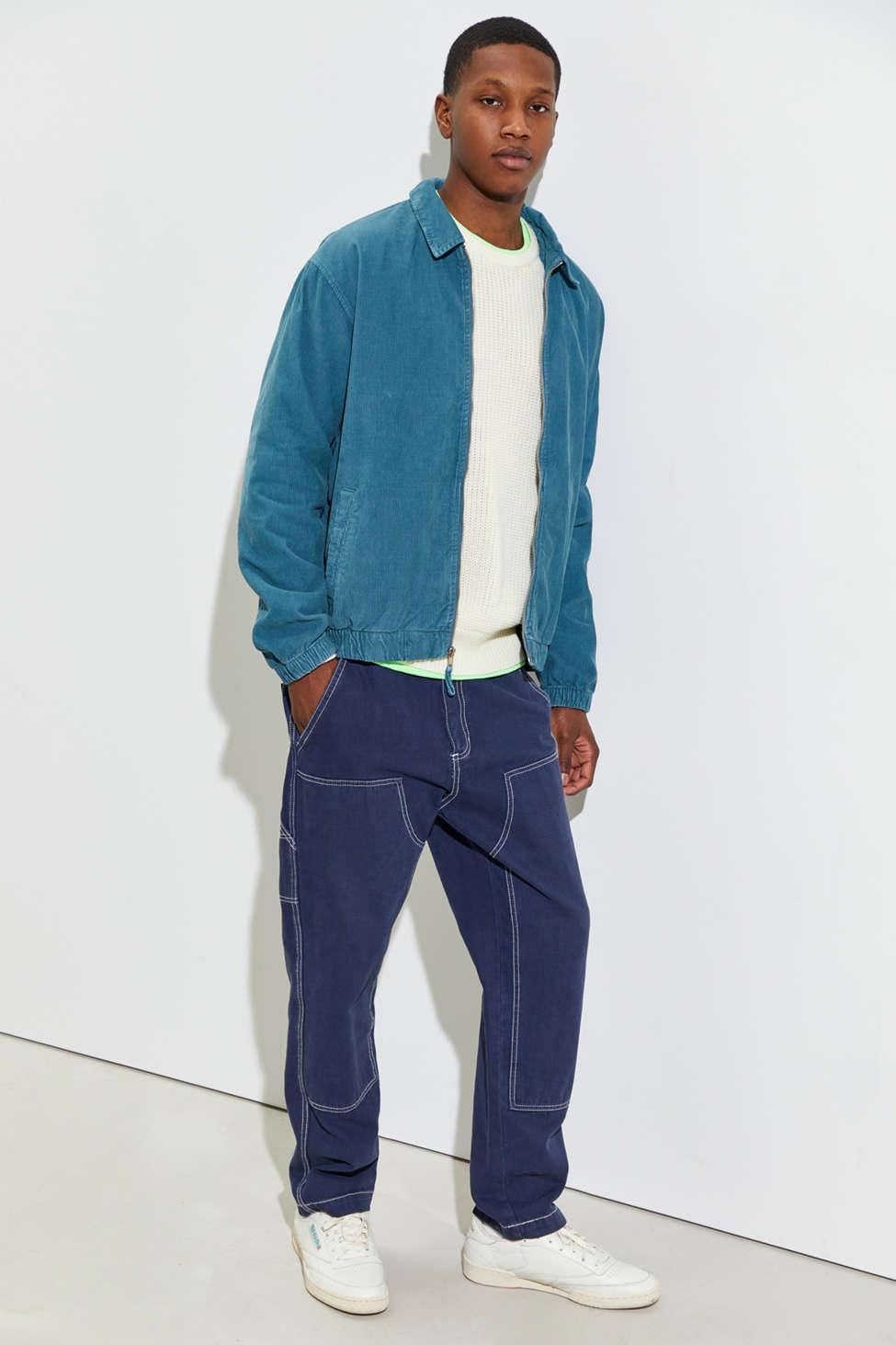 Urban Outfitters Uo Corduroy Harrington Zip-up Jacket in Teal (Blue) for  Men | Lyst