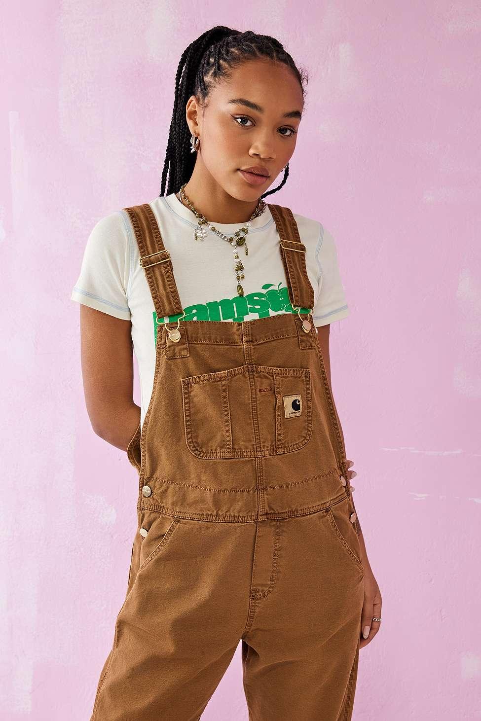 Carhartt WIP Straight Leg Dungarees in Pink | Lyst UK