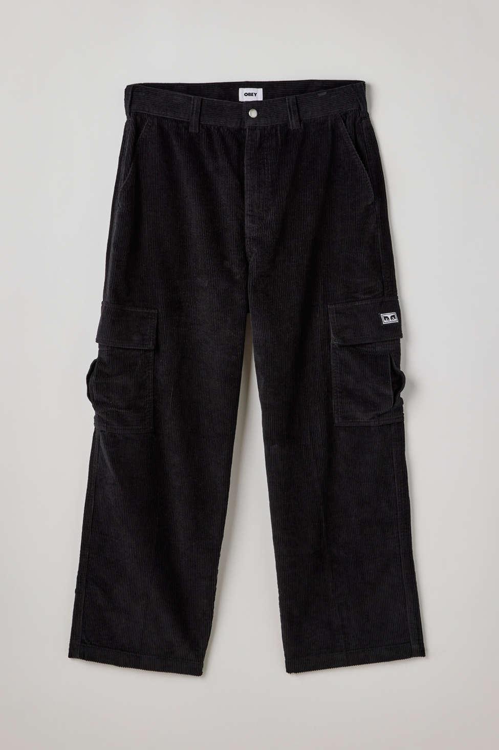 Obey Bigwig Cord Cargo Pant in Black for Men | Lyst
