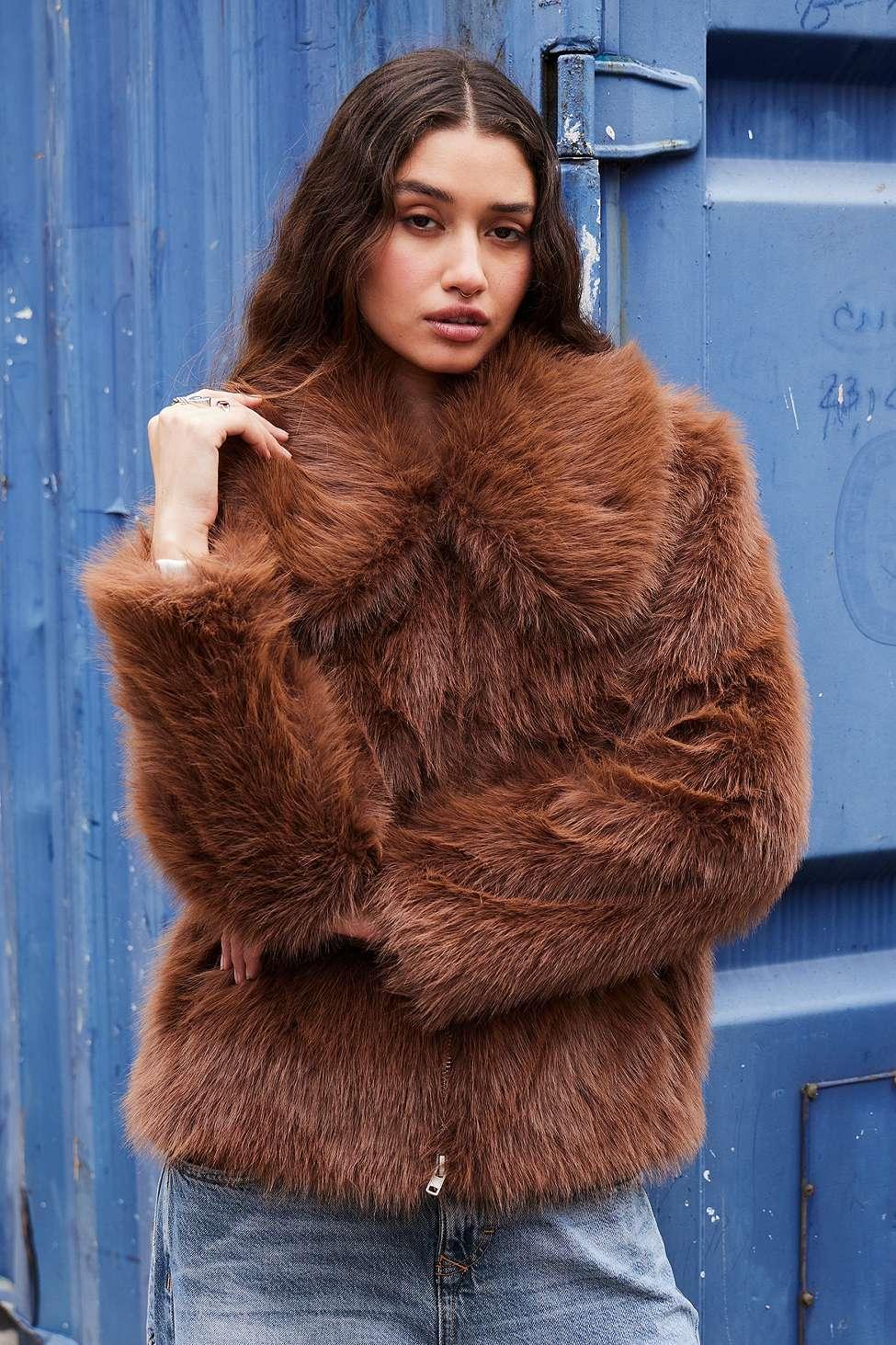 Fur Winter Coats Urban Outfitters Oversized Aviator Urban
