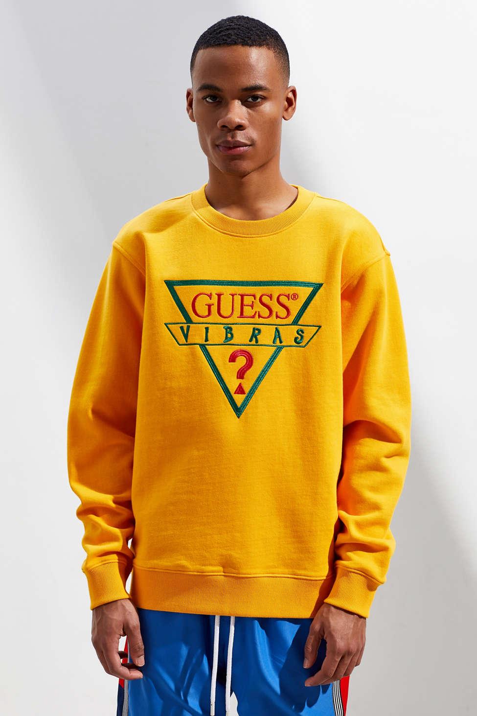 Guess Guess X Balvin Vibras Neck Sweatshirt in Yellow for Men | Lyst