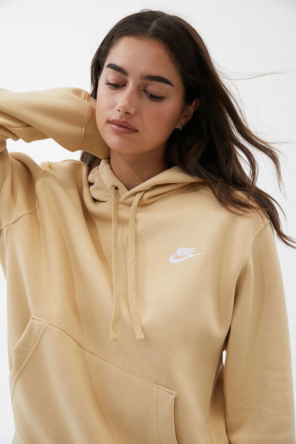 Gaseous Mispend Sometimes sometimes Nike Swoosh Logo Hooded Sweatshirt in Brown | Lyst
