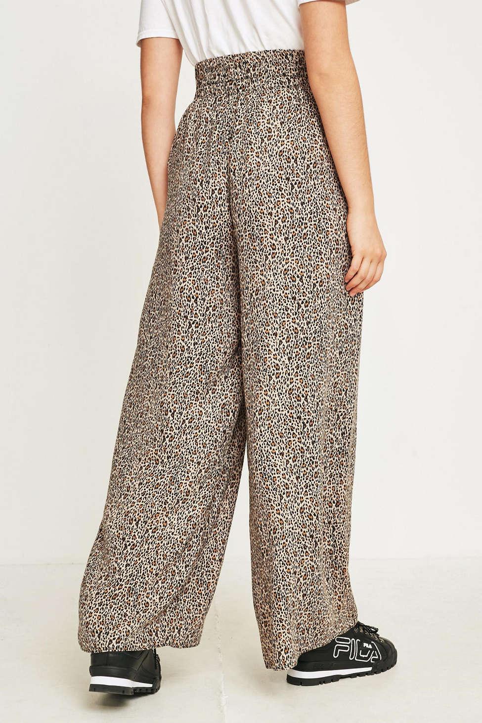 urban outfitters leopard print trousers
