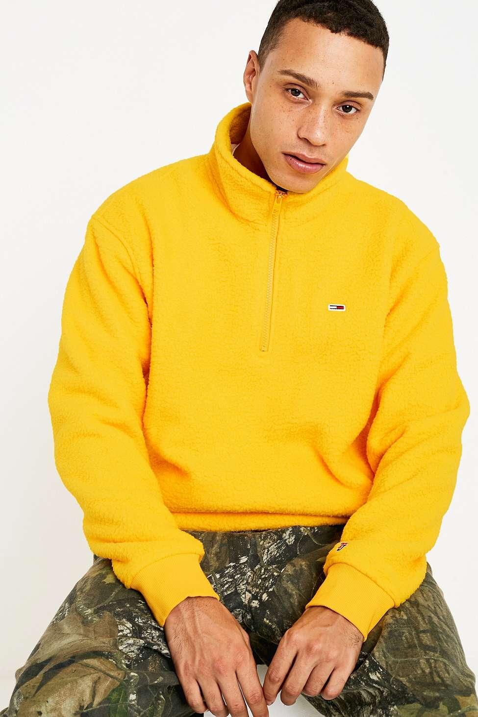 yellow half zip sweatshirt
