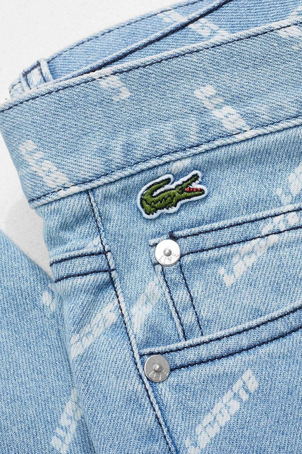 lacoste all over print jeans