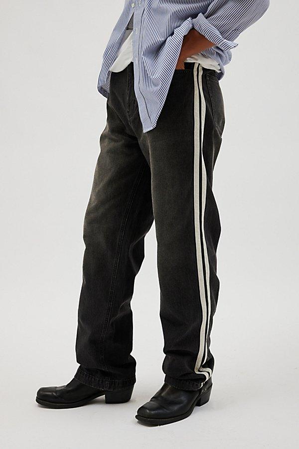 Black striped jeans sales