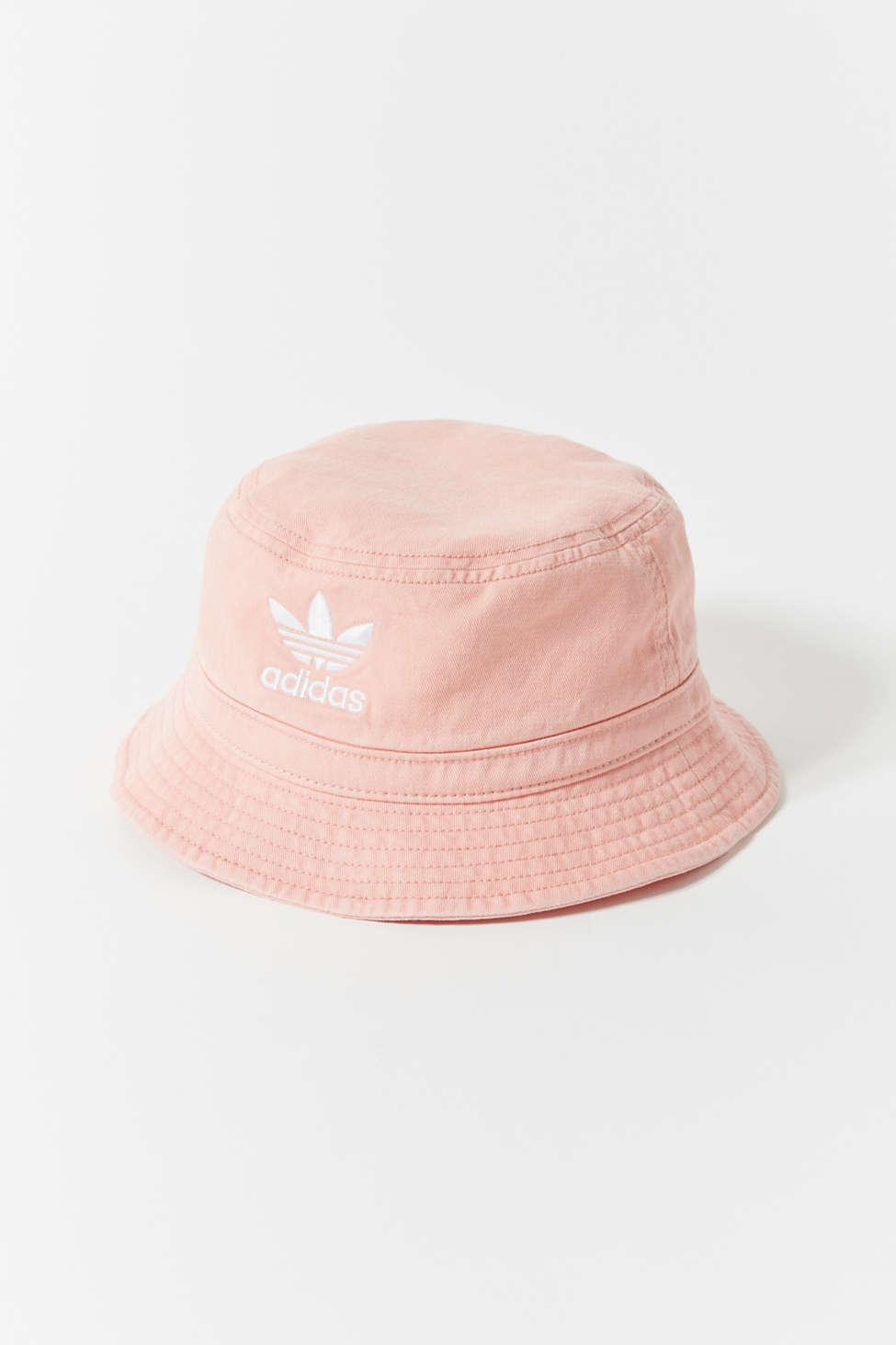 light pink adidas bucket hat