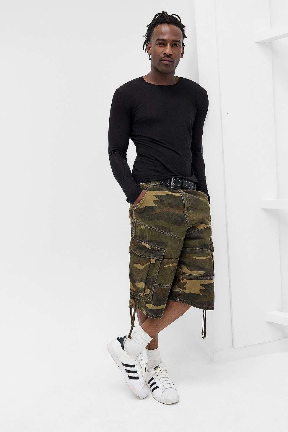 Jaded London Camo Cadet Baggy Shorts 30 At Urban Outfitters in