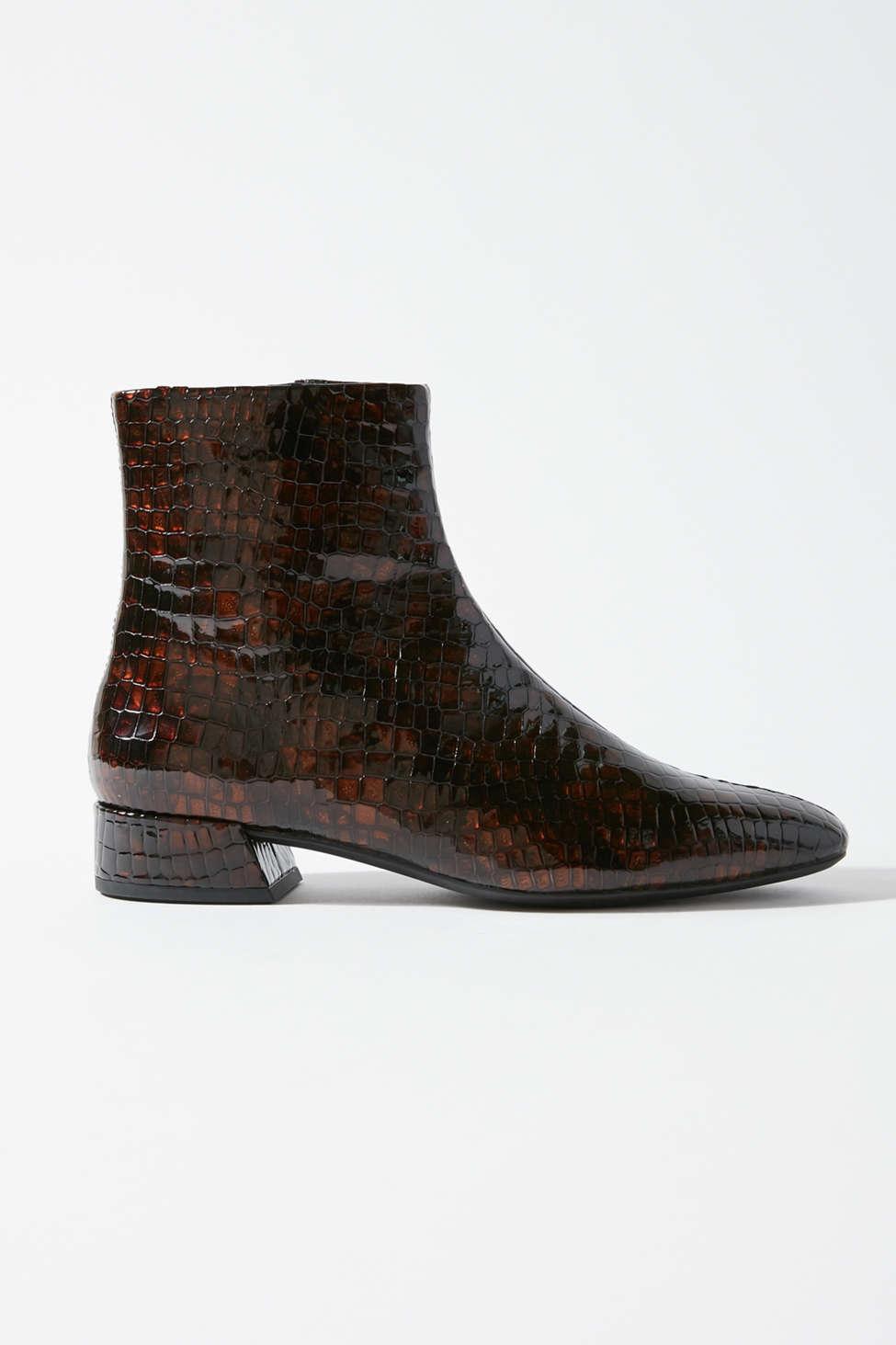 Vagabond Shoemakers Joyce Embossed Leather Ankle Boots in Brown | Lyst