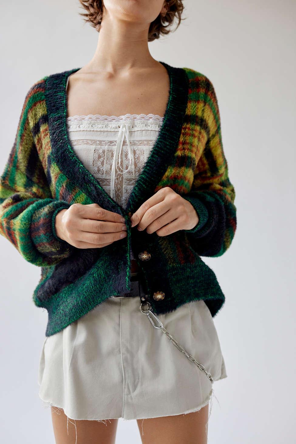 Uo fuzzy cardigan new arrivals