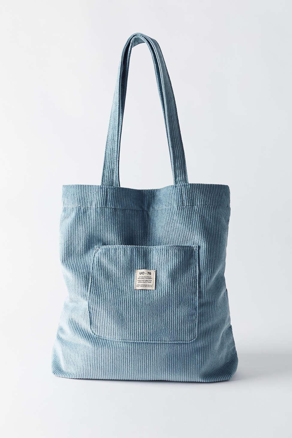 private Momentum Renaissance Urban Outfitters Uo Basic Corduroy Tote Bag in Grey (Gray) | Lyst