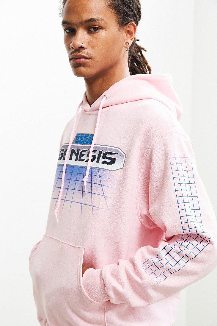 Urban Outfitters Cotton Sega Hoodie Sweatshirt in Pink for Men - Lyst