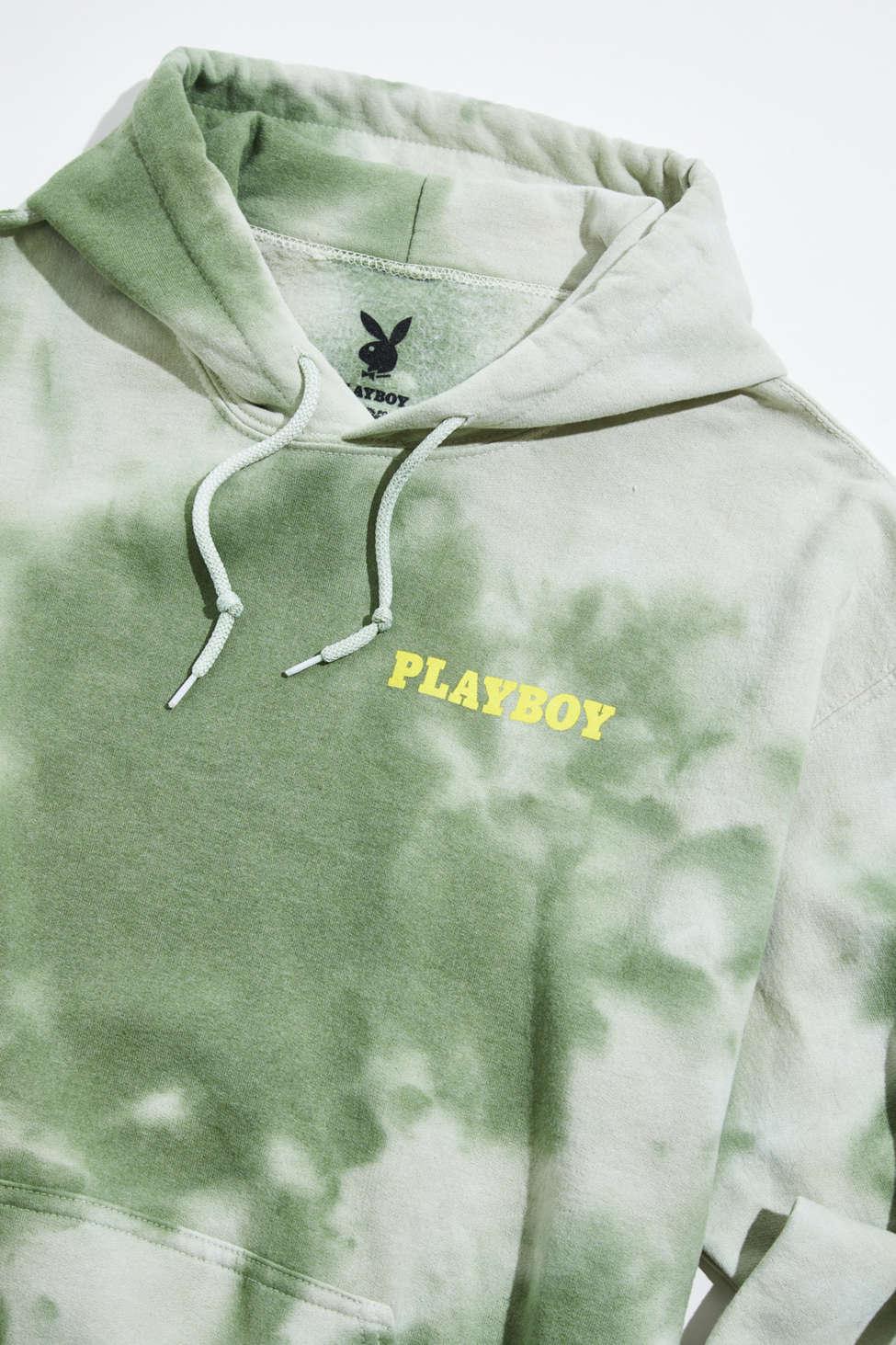 Urban Outfitters Playboy Butterfly Tie-dye Hoodie Sweatshirt in Green for Men - Lyst