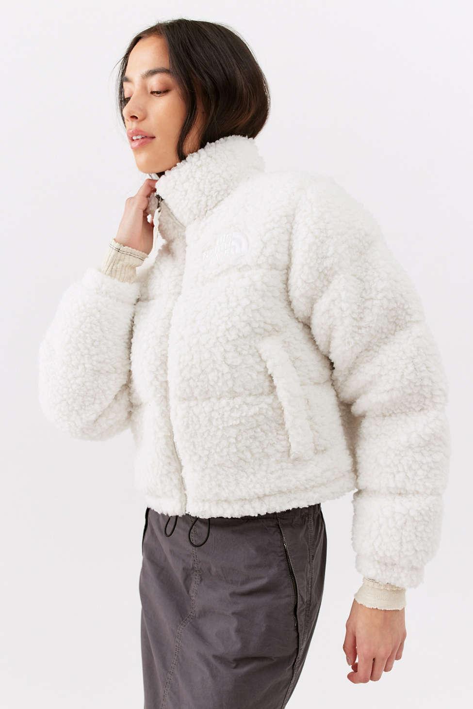The North Face Nuptse Sherpa Puffer Jacket in White | Lyst Canada