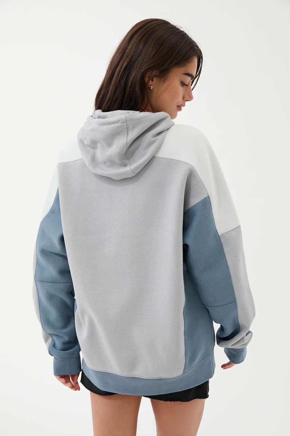 Nike Oversized Colorblock Hoodie Sweatshirt in Blue | Lyst