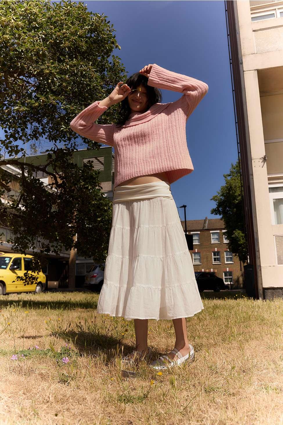 Kimchi Blue Bardot Off-the-shoulder Jumper in Pink Lyst UK