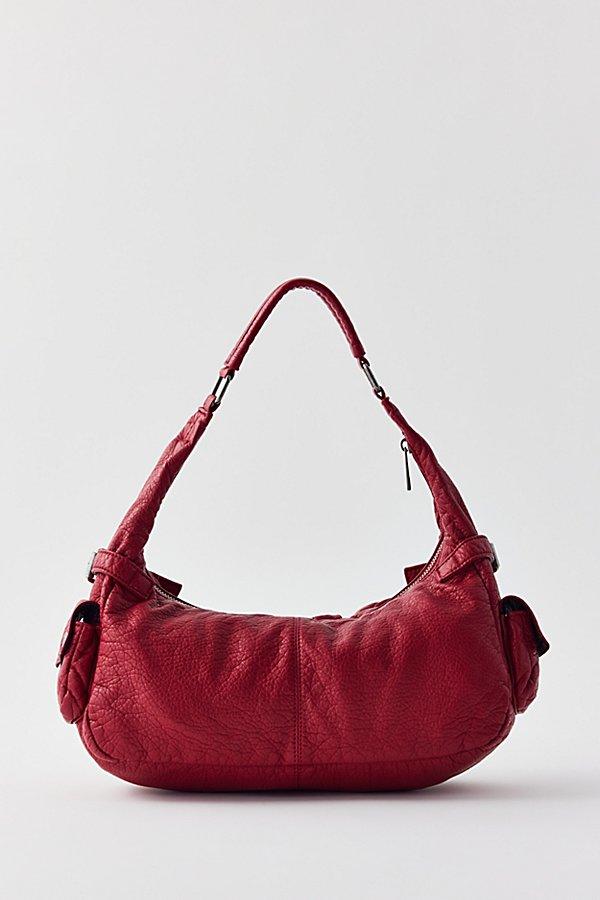 Silence + Noise Emily Washed Faux Leather Shoulder Bag in Red | Lyst
