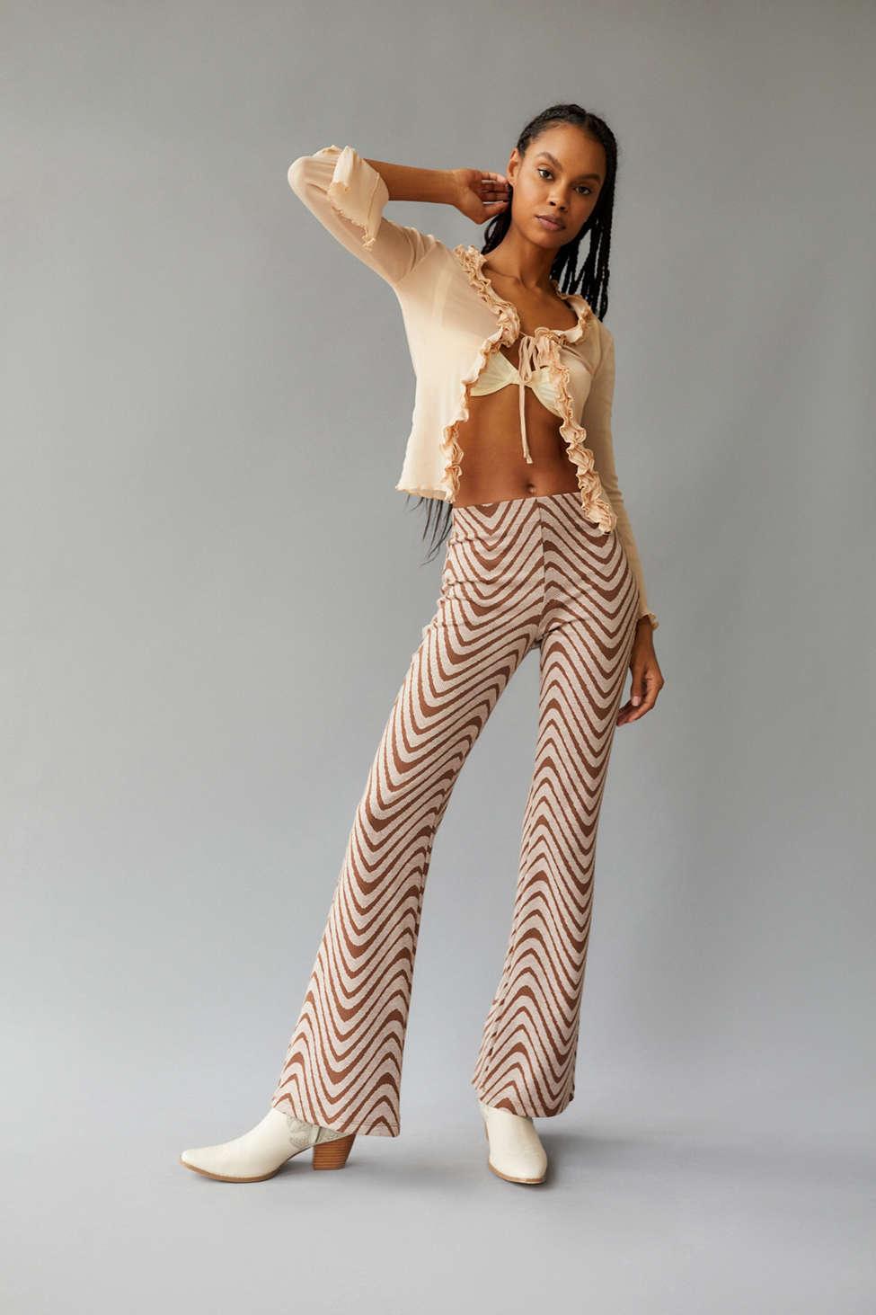 Urban Outfitters Uo Bryn Pull On Flare Pant in Brown | Lyst