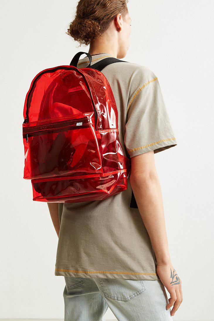 Urban Outfitters Uo Clear Backpack in Red for Men | Lyst