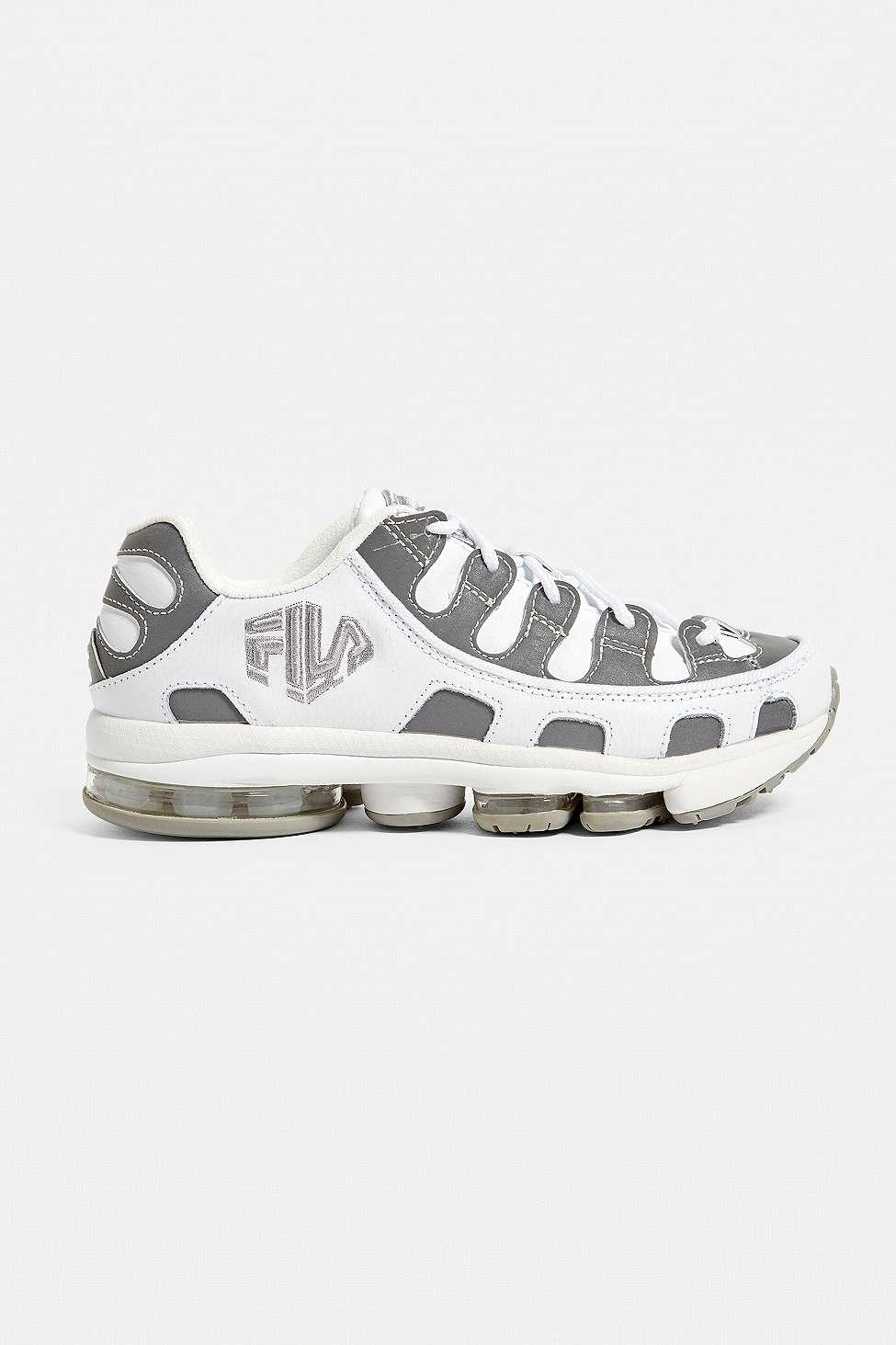 fila silva white reflective trainers