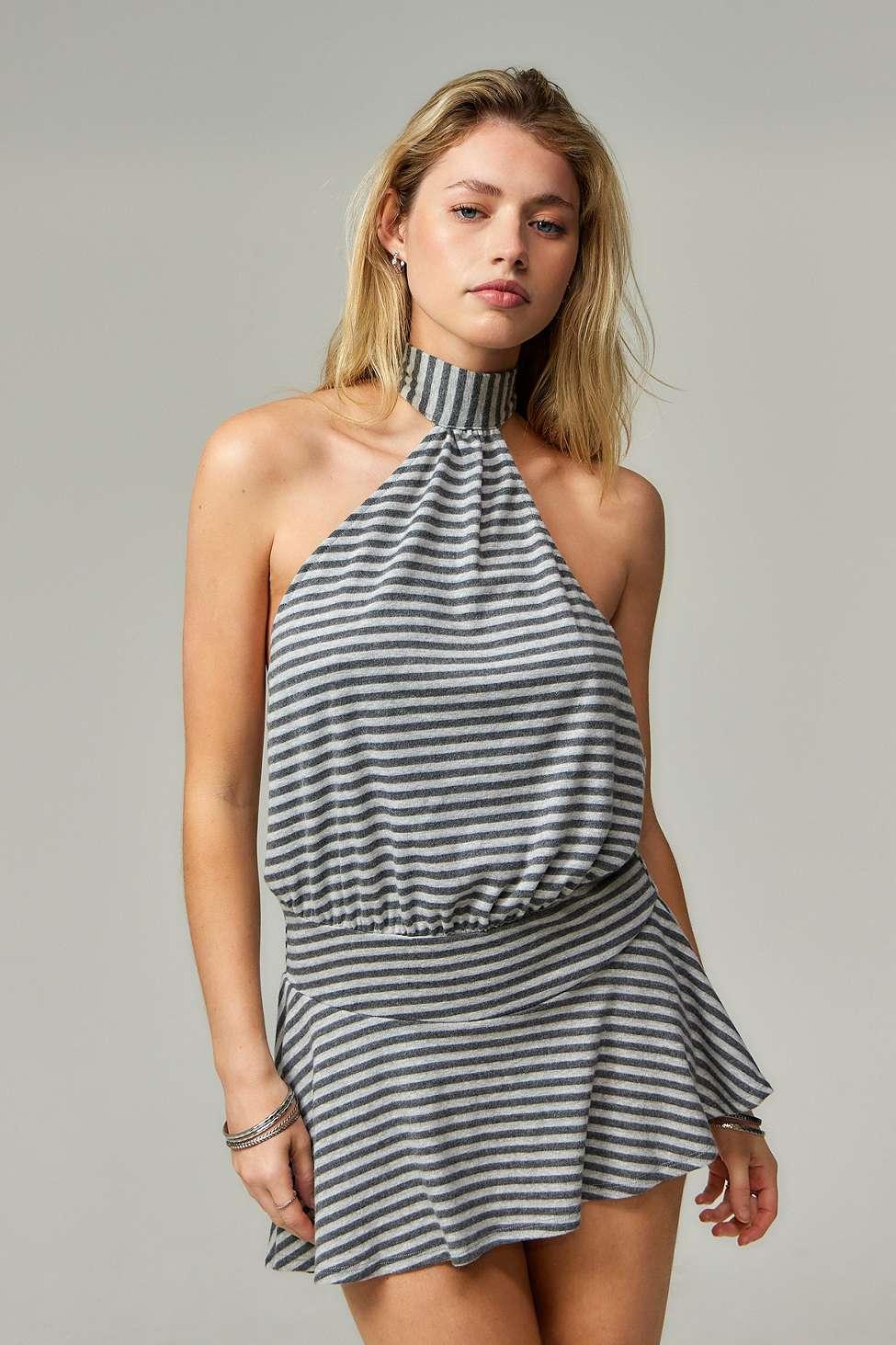 【JADED LONDON】Enya Backless ミニドレス ※送関込 Shop Enya Backless Mini Dress in Steel | Jaded London | Clothing