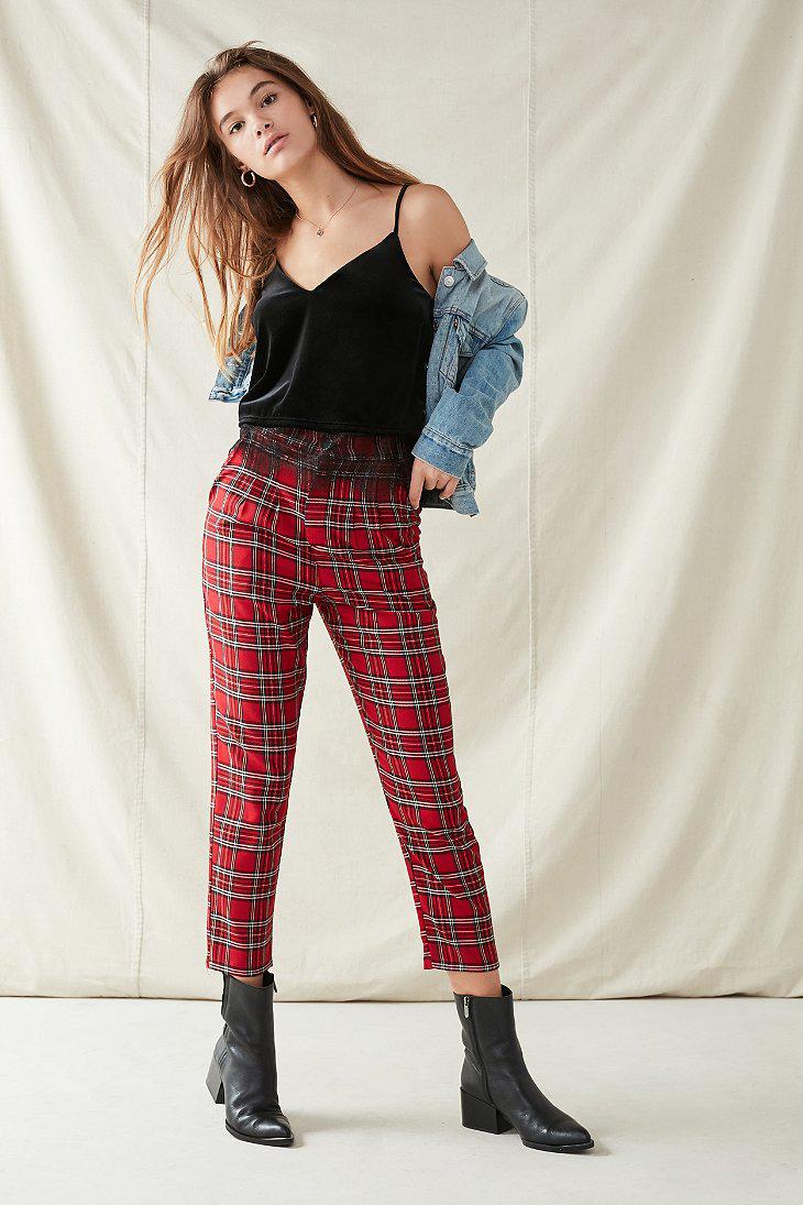 red plaid pants urban outfitters
