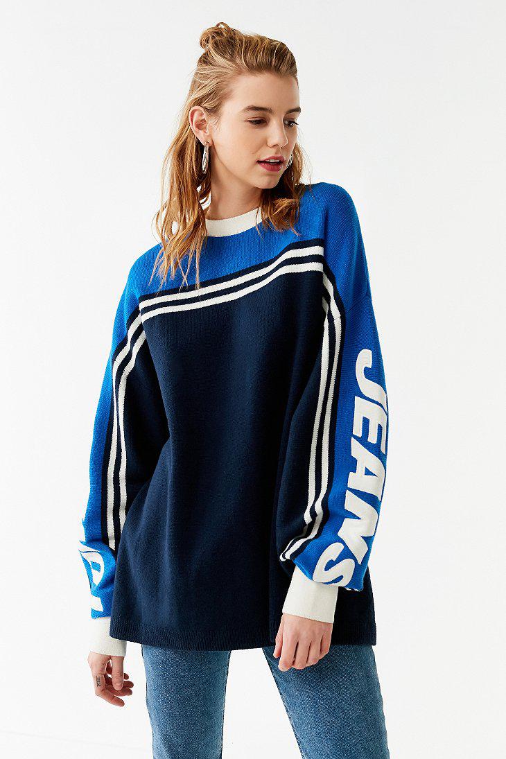 Tommy Hilfiger Denim Tommy Jeans Oversized Racing Sweater in Blue - Lyst