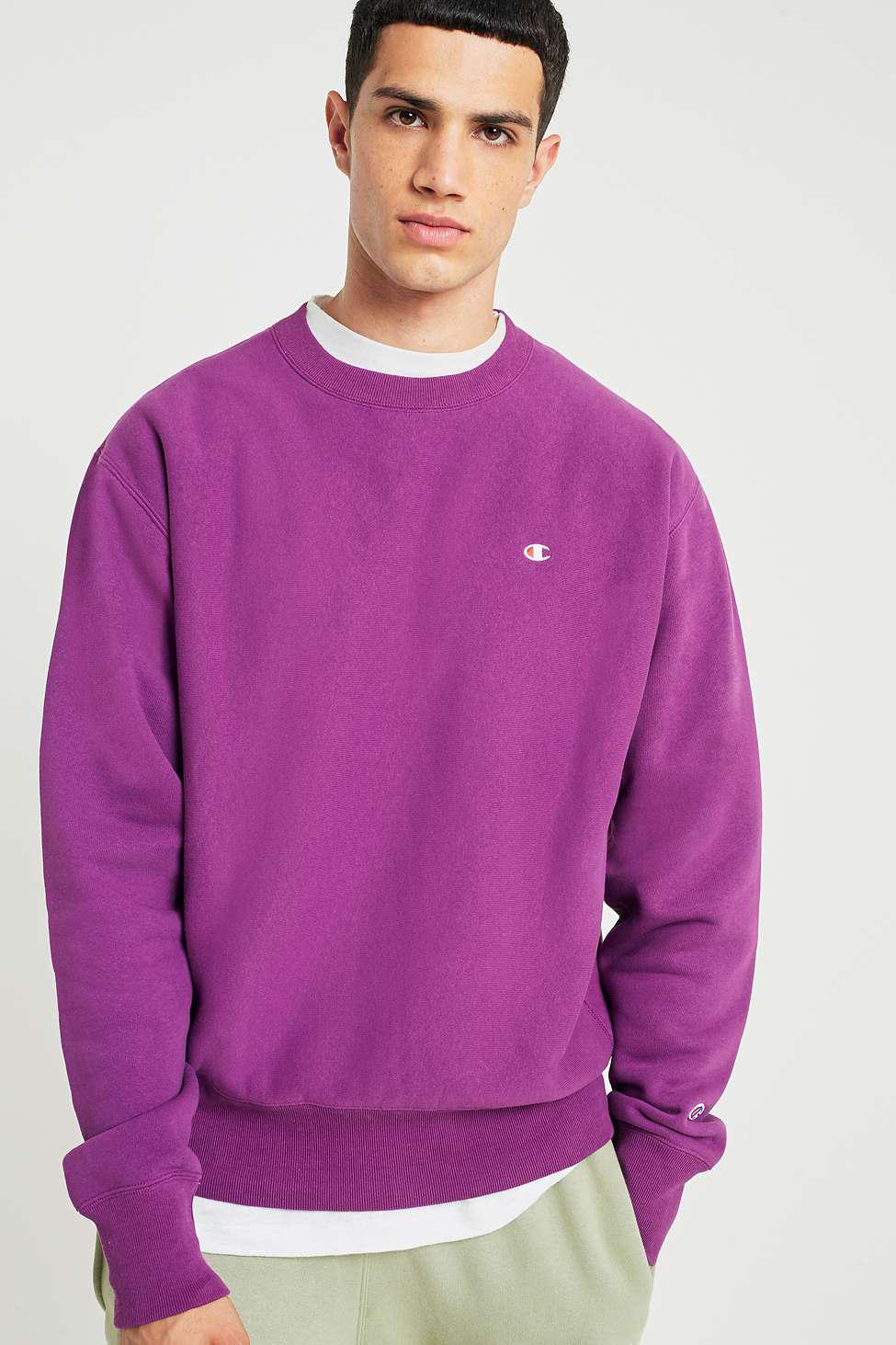 purple crew neck jumper