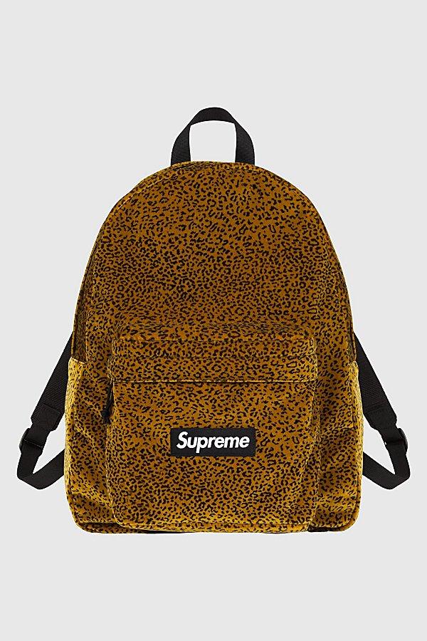 Supreme キャンバスバックパック ブラック リュック　赤ステッカー3枚付き supreme-Brown-Velvet-Backpack.jpeg