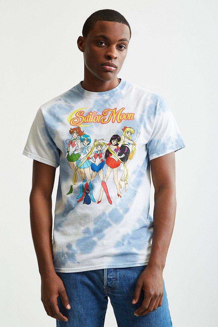 Urban Outfitters Sailor Moon Tie-dye Tee in Blue for Men | Lyst