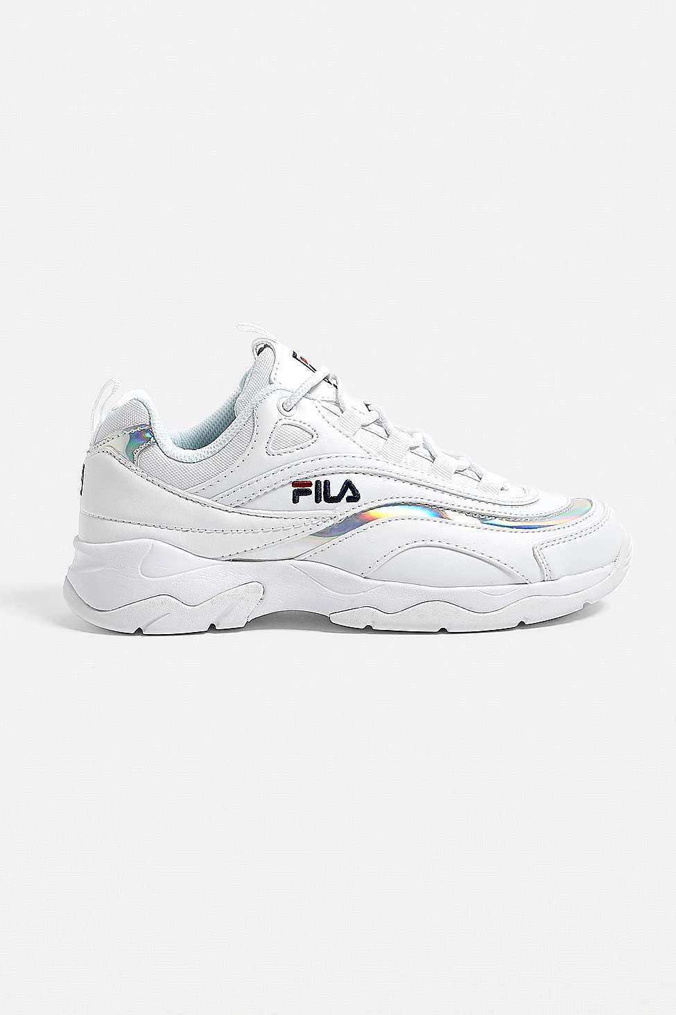 fila ray silver trainers