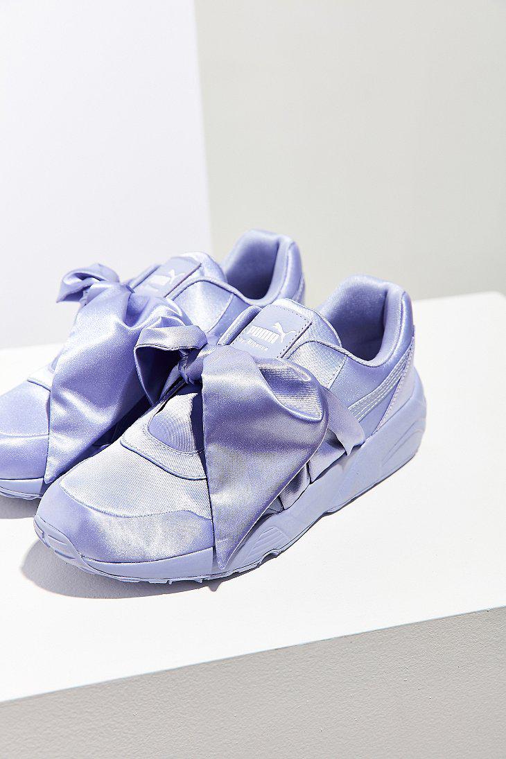 PUMA Satin Fenty By Rihanna Bow Sneaker in Lavender (Blue) - Lyst