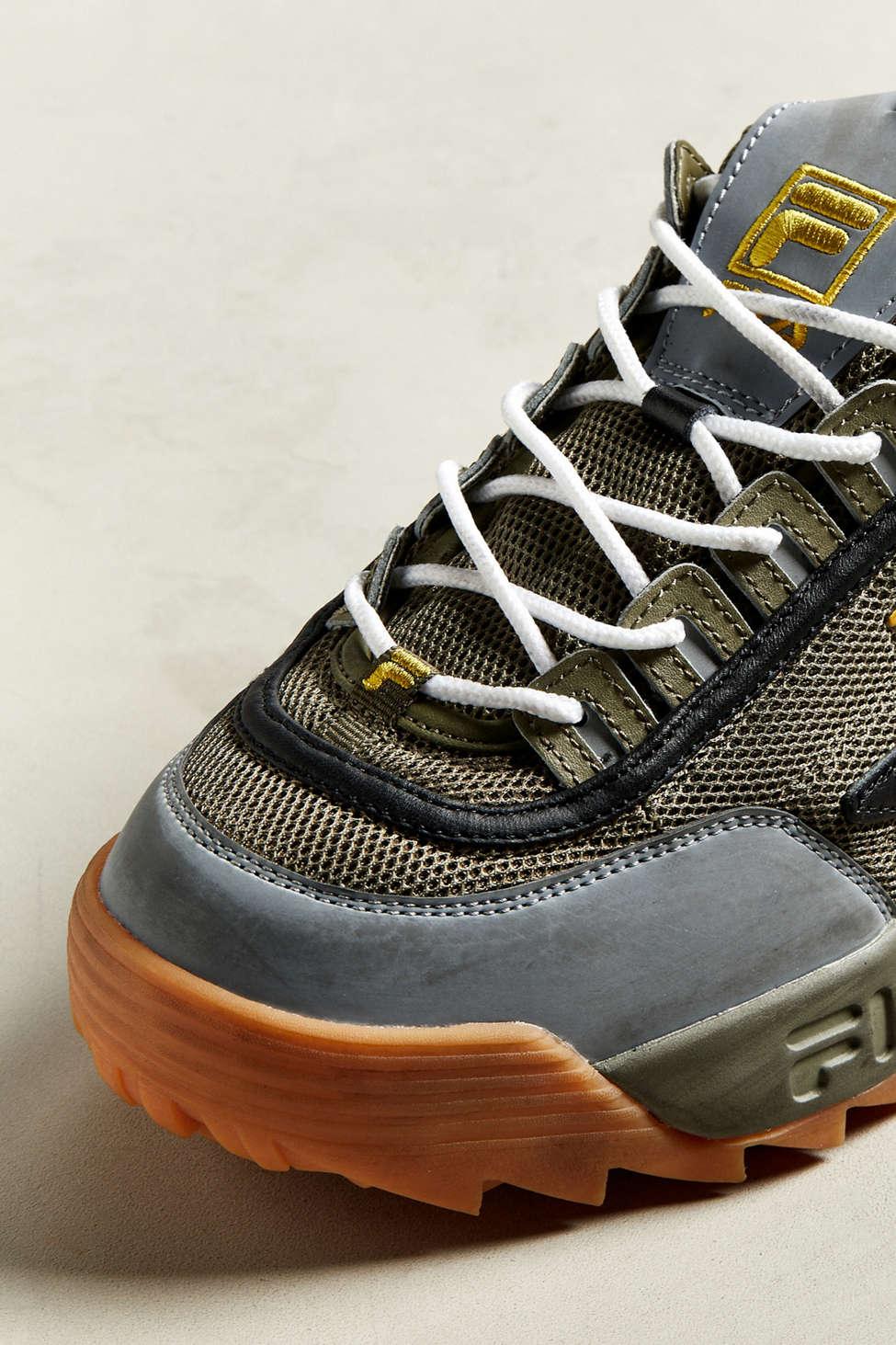 fila uo exclusive distressed disruptor ii sneaker
