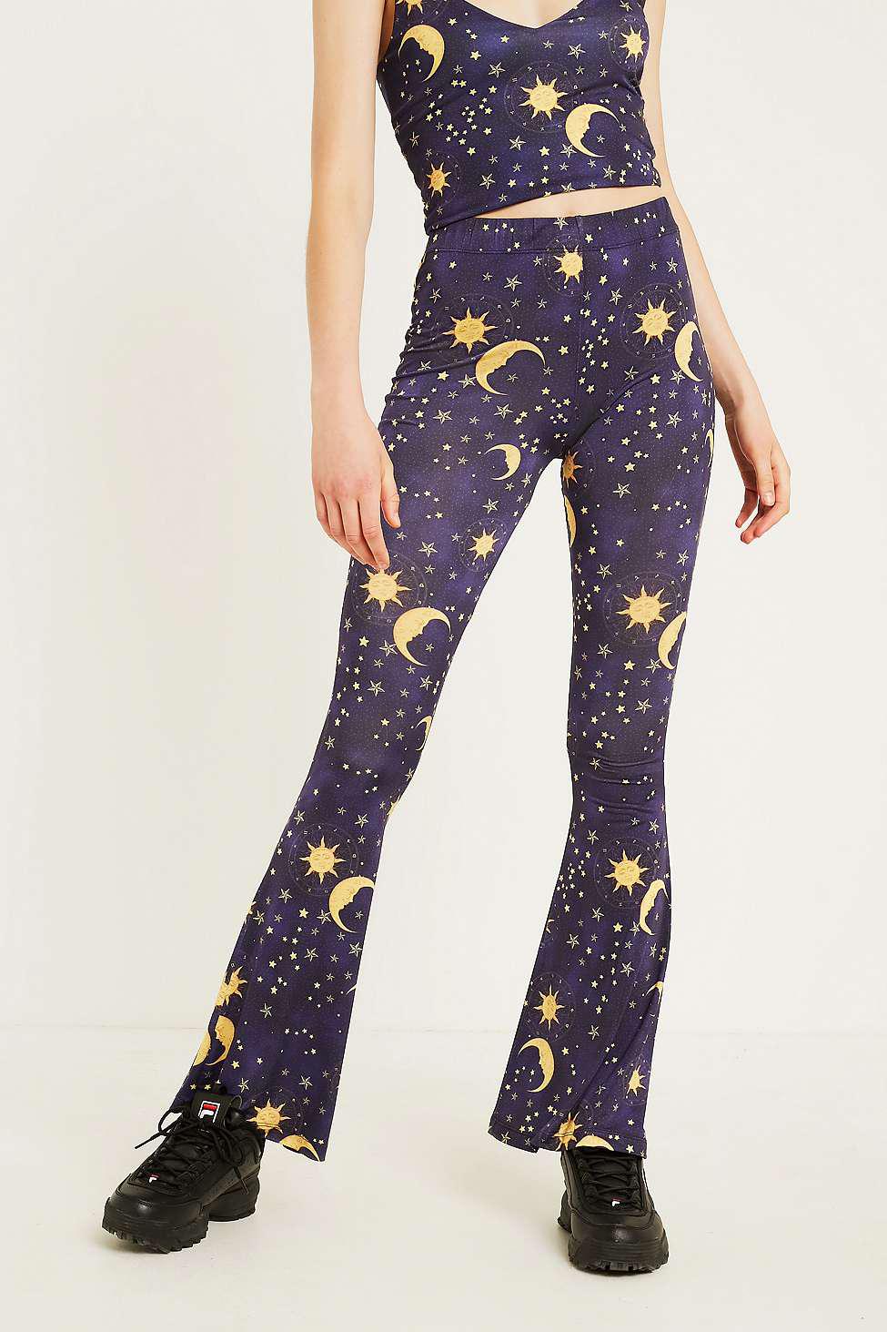 sun and moon flare pants