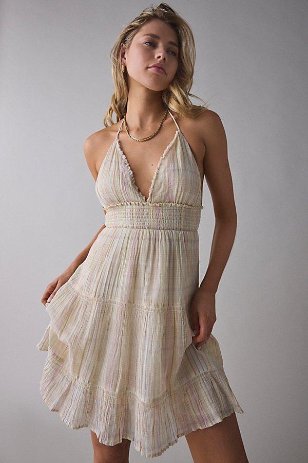open lace back dress Palma Open Back Halter Mini Dress  edikted