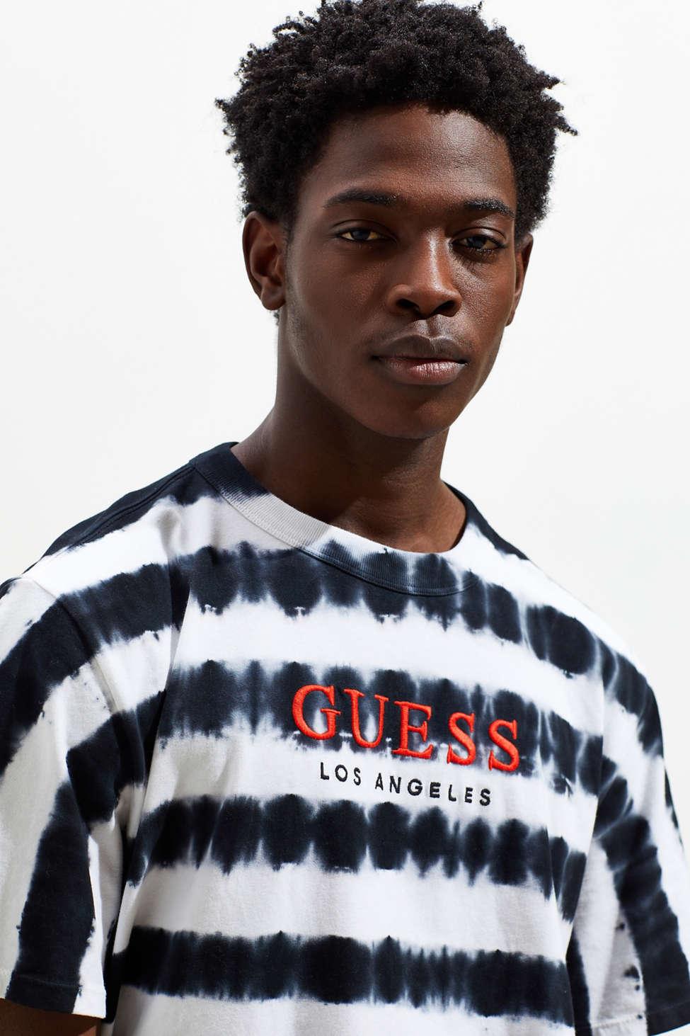 Guess Guess Tie-dye Stripe Tee for | Lyst