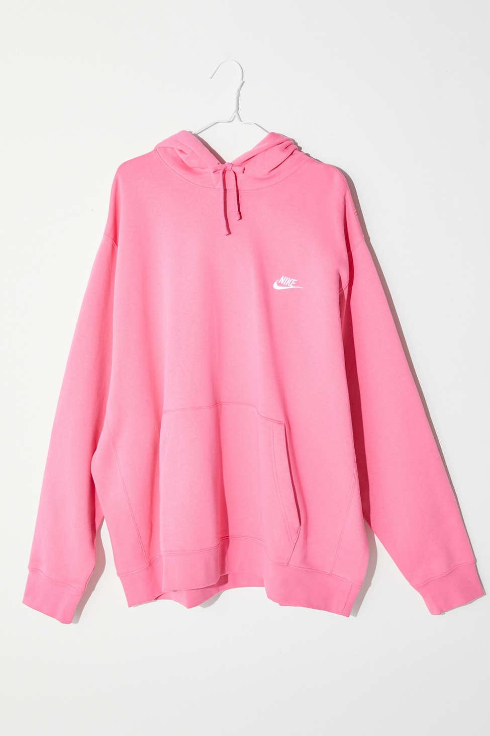 oasis Además compañero Nike Swoosh Fleece Hoodie Sweatshirt in Pink | Lyst