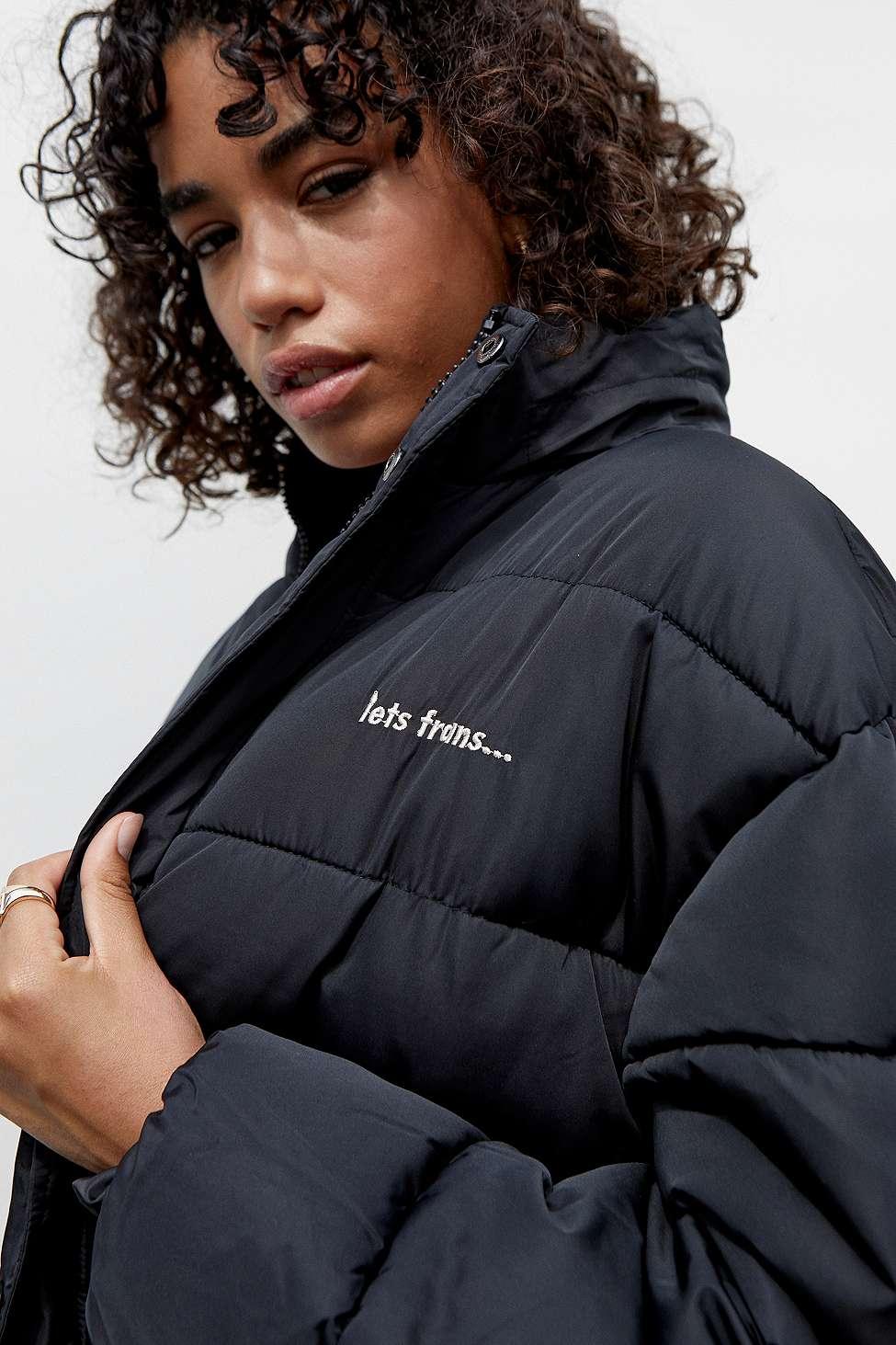 iets frans... 90s Sport Puffer Jacket in Black | Lyst UK