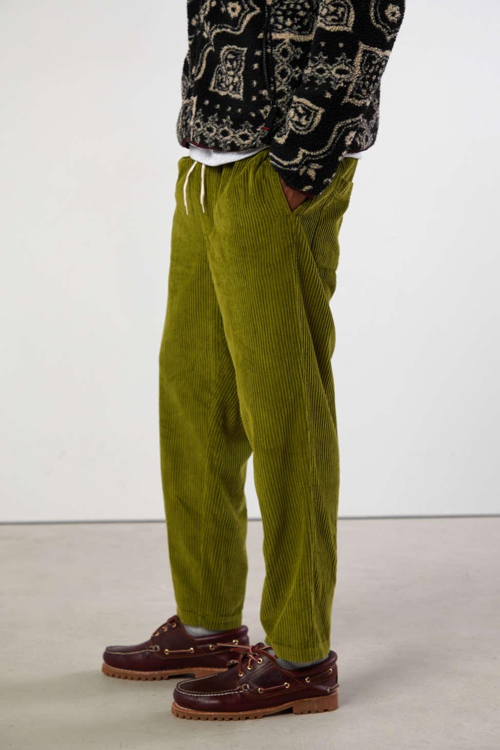 Stussy Uo Wide Wale Corduroy Beach Pant Beach Pant Green Corduroy