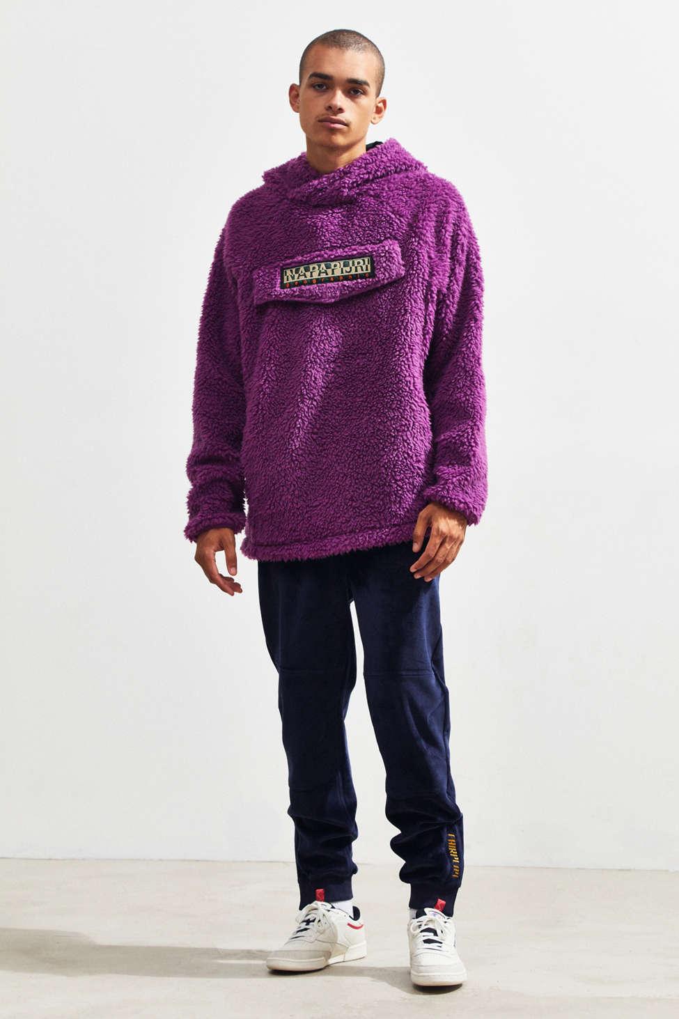Napapijri Telve Fleece Hoody in Purple for Men - Lyst