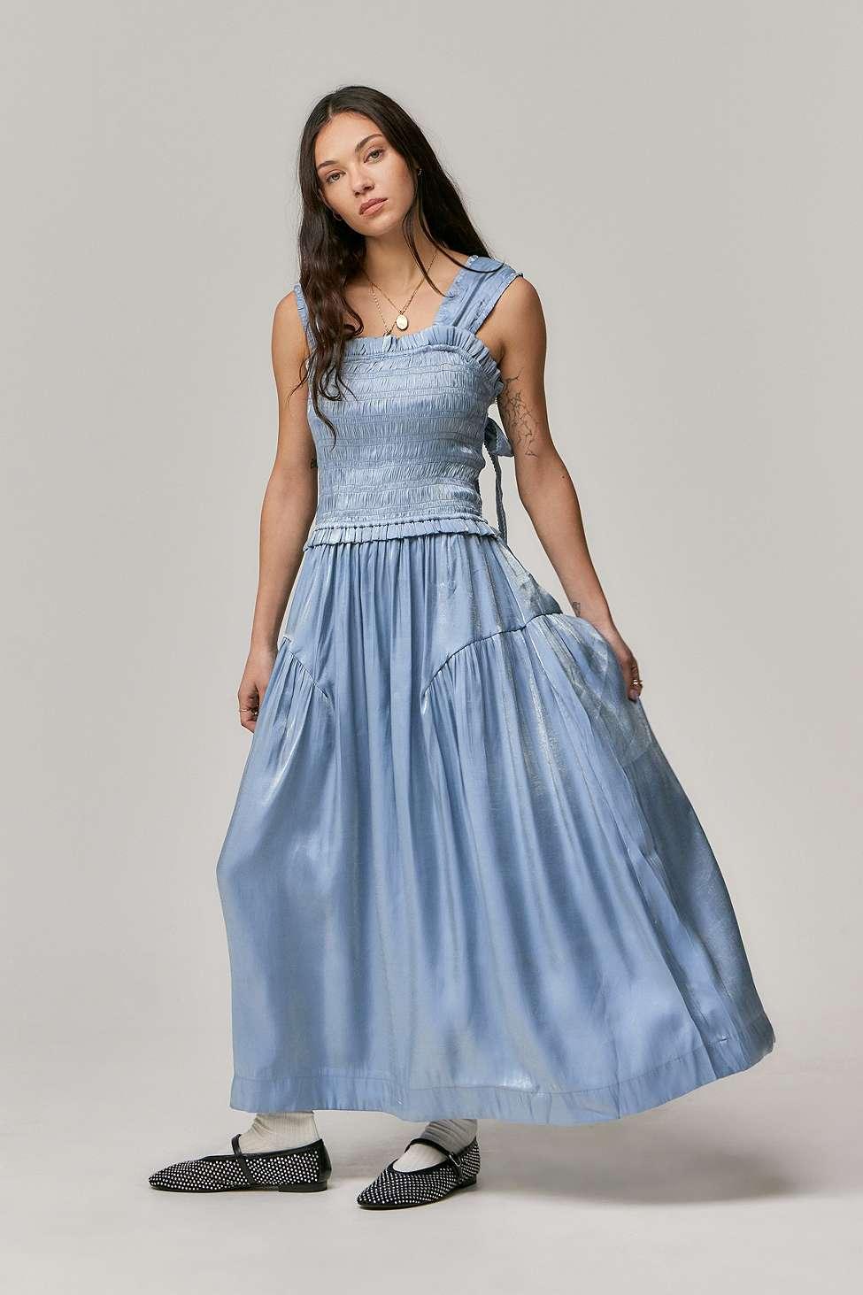 Damson Madder Violet Maxi Dress in Blue | Lyst UK 