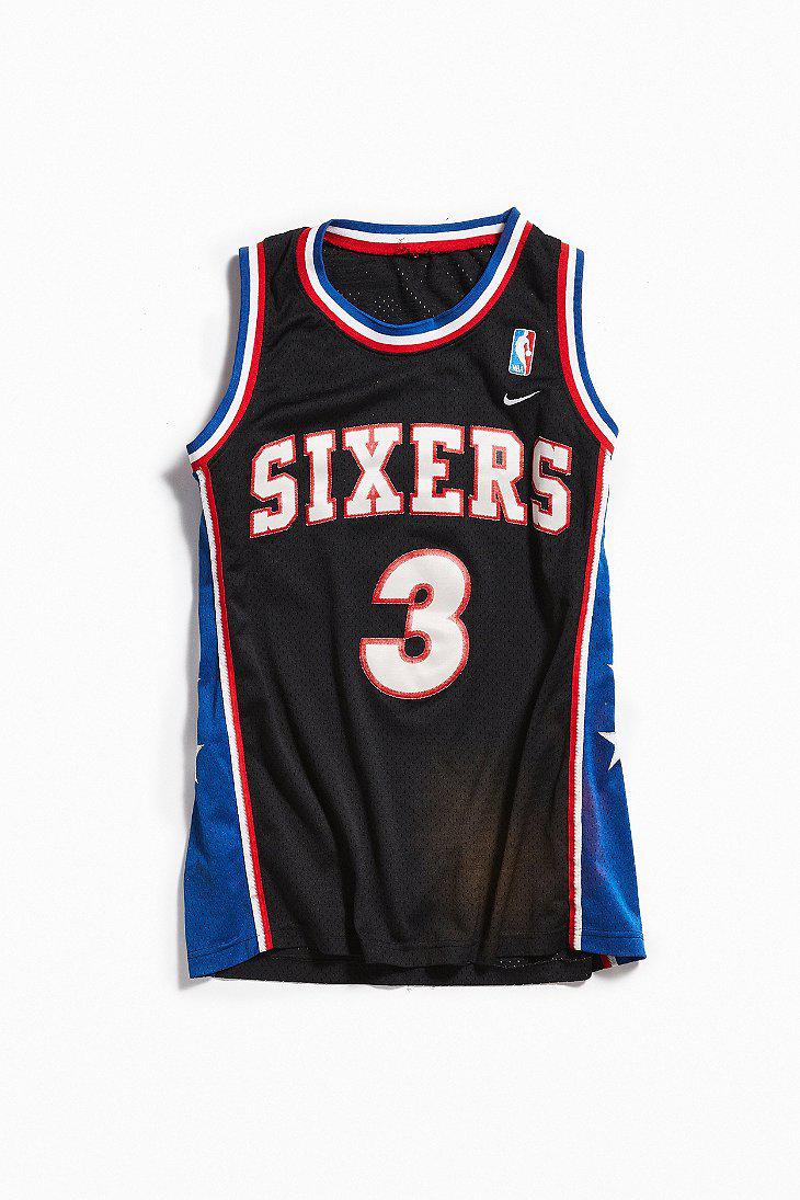 black allen iverson sixers jersey