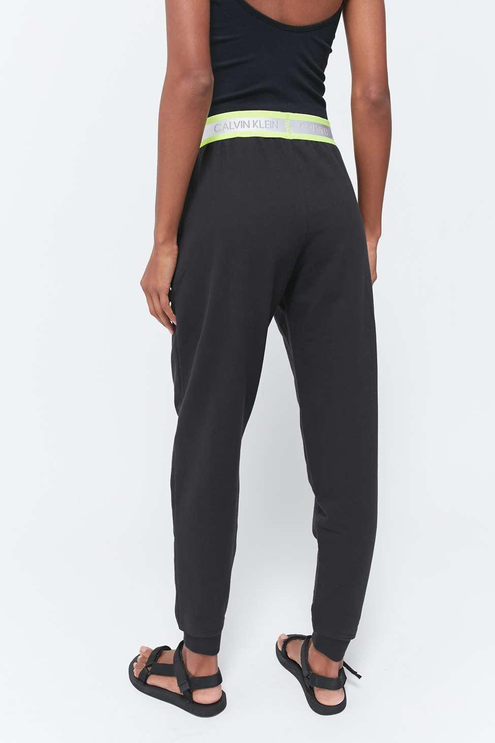 calvin klein neon logo band jogger pant
