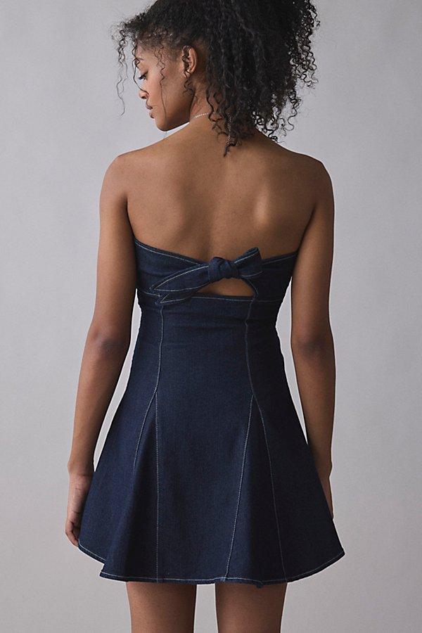 white christmas dresses Jolie Strapless Denim Mini Dress S / Blue / Denim