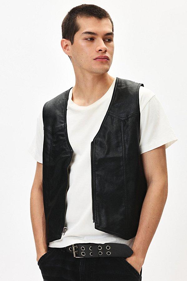ameri vintage：RIDERS FAKE LEATHER VEST AMERI】RIDERS FAKE LEATHER VEST JACKET