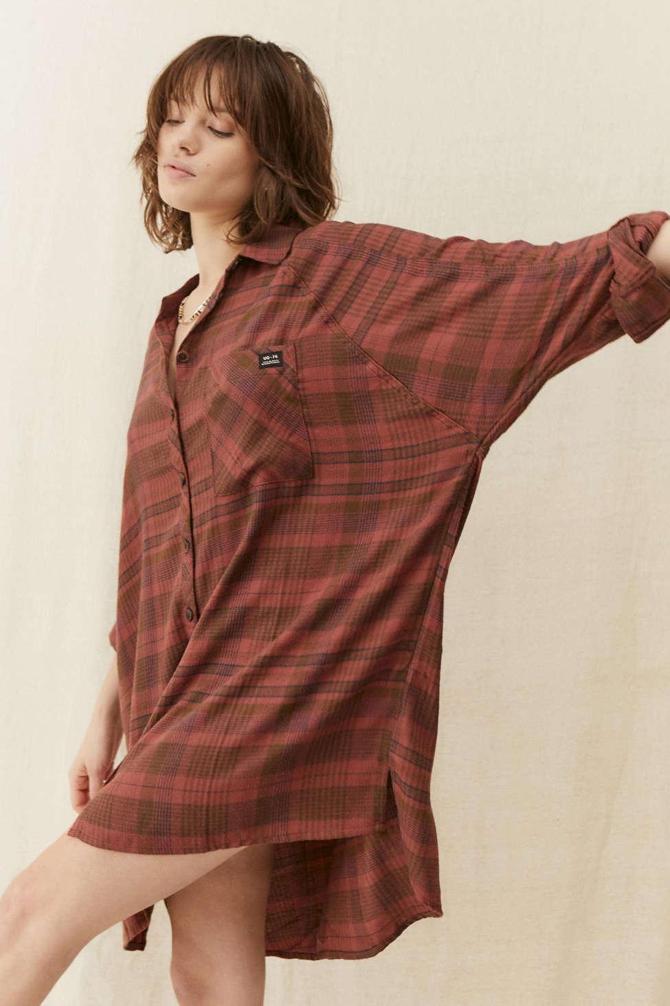 ashley check shirtdress